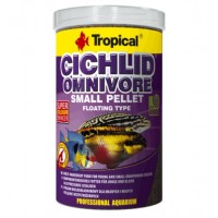 Cichlid Omnivore Small Pellet Saklanan Ciklet Balıkları İçin Yem 1000ml 360gr